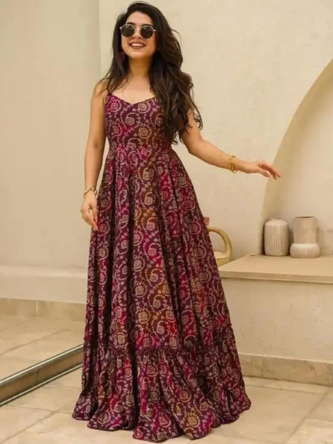 GADHESARIYA Women Cotton Printed A-Line Dresses