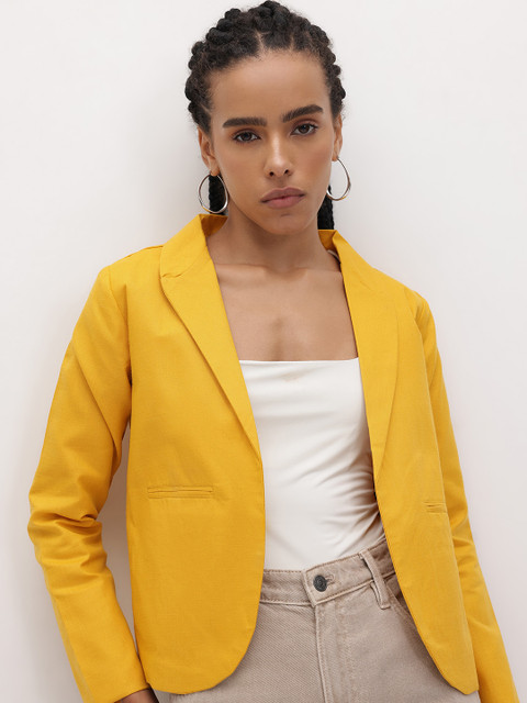 R.Code by The Roadster Life Co. Shawl Collar Regular Fit Front-Open Blazer