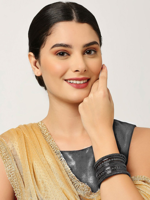 Sangria Set of 16 Oxidised Bangle