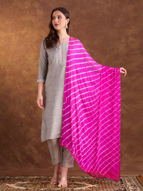 Dupatta Bazaar Dyed Leheriya Chiffon Dupatta