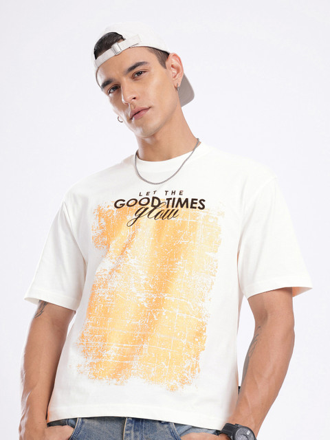 glitchez Graphic Printed Relaxed Fit T-shirt