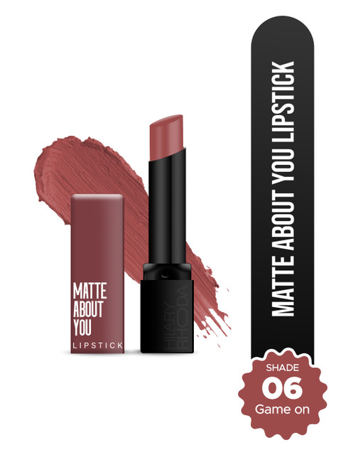 Hilary Rhoda Matte About You One Stroke Application Lipstick- 3 g - Game On 06
