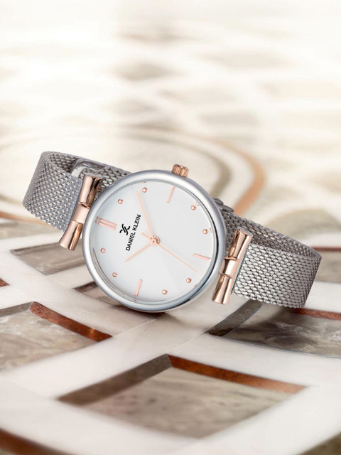 Daniel Klein Premium Women Silver-Toned Analogue Watch DK11956