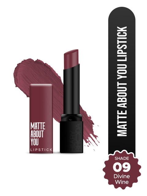 Hilary Rhoda Matte About You Lipstick With Vitamin E - 3 g - Devine Wine 09
