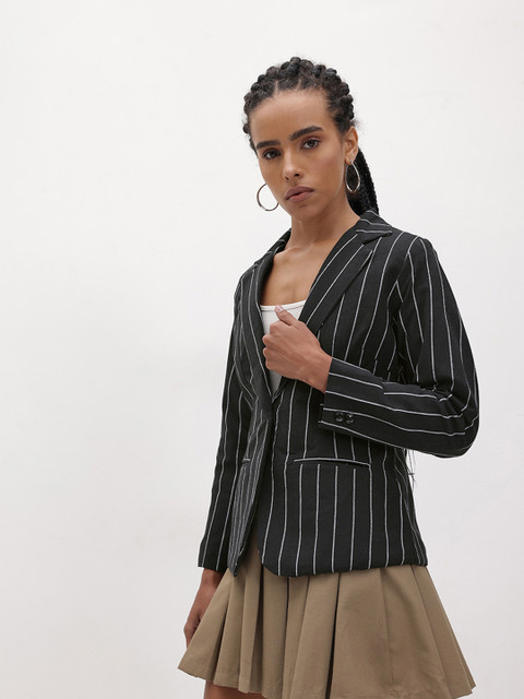 R.Code by The Roadster Life Co. Striped Single-Breasted Blazer - Image 4
