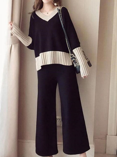 HERE&NOW V-Neck Top & Trouser Co-Ord Set