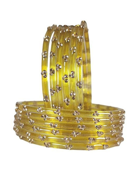 Yaara fashion Set Of 12 Zircon Studded Bangles