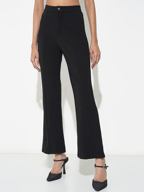 Annabelle by Pantaloons Women Flared High-Rise Trousers