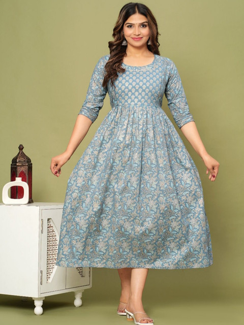 MAINA CREATION Women Ethnic Motifs Floral Anarkali Maternity Kurta