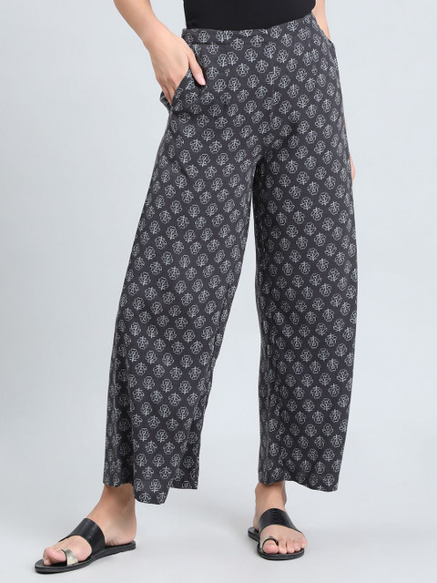 Go Colors Floral Printed Ethnic Palazzos