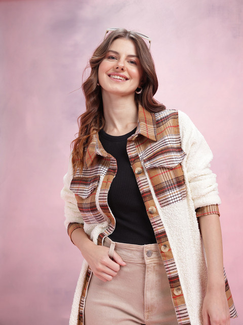 DressBerry Checked Longline Tailored Jacket