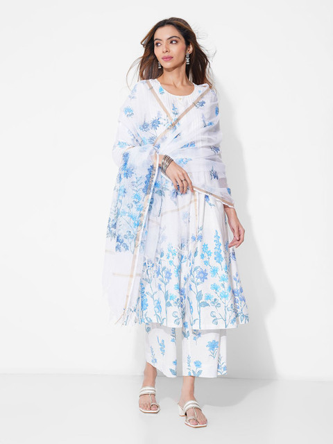 RANGMANCH BY PANTALOONS Floral Printed Tasselled Dupatta