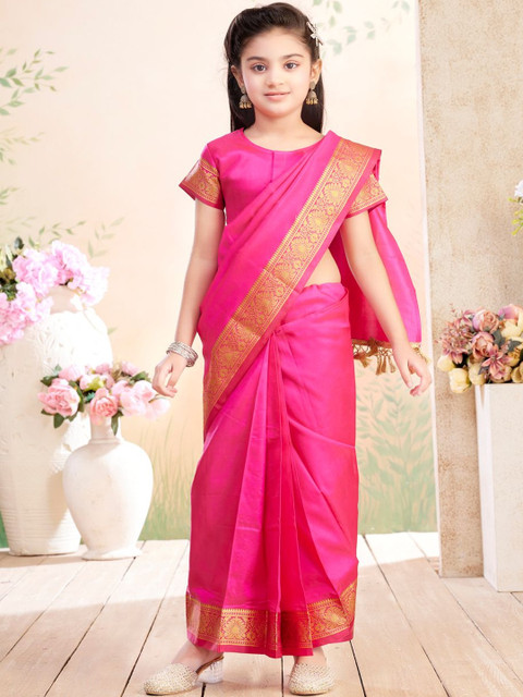 BAESD Girls Zari Banarasi Saree
