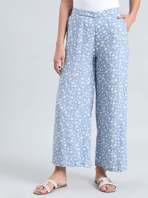 Go Colors Women Floral Printed Palazzos