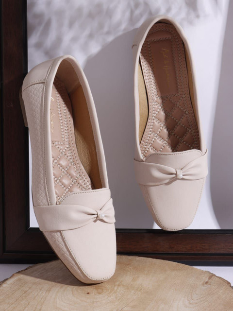 Mast & Harbour Women Slip-On Textured Ballerinas