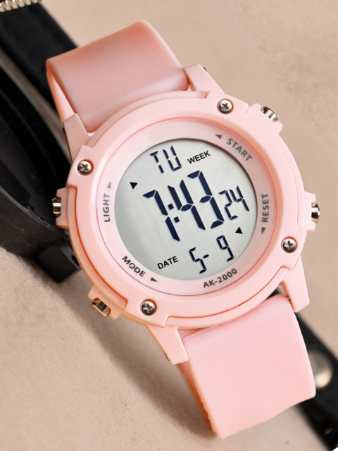 ON TIME OCTUS Unisex Dial & Straps Digital Watch DIGITAL-038 PINK