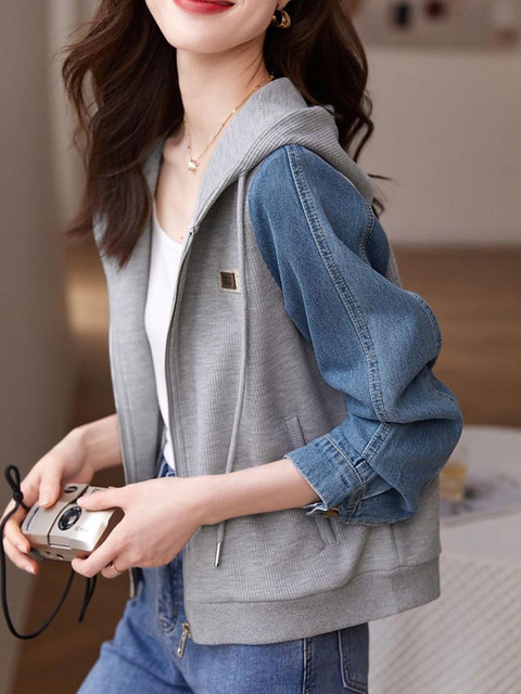 StyleCast Women Hooded Denim Jacket