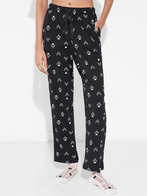 Dreamz by Pantaloons Women Printed Pure Cotton Mid-Rise Lounge Pants