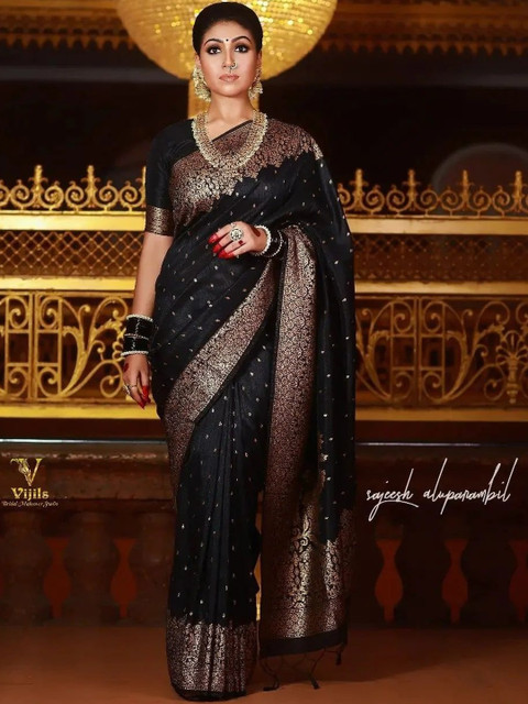 AVANTIKA FASHION Ethnic Motifs Woven Design Zari Kanjeevaram Saree