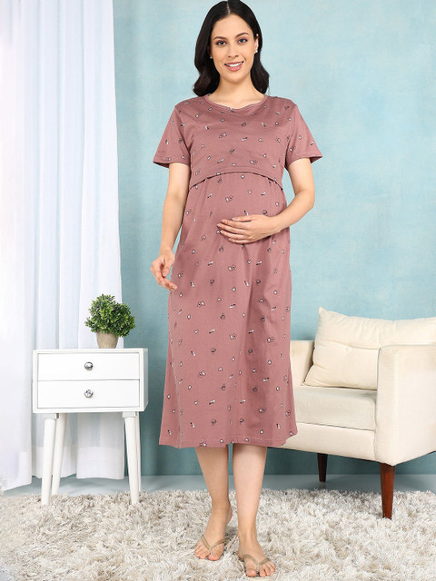 Moms Ever Printed Maxi Nightdress