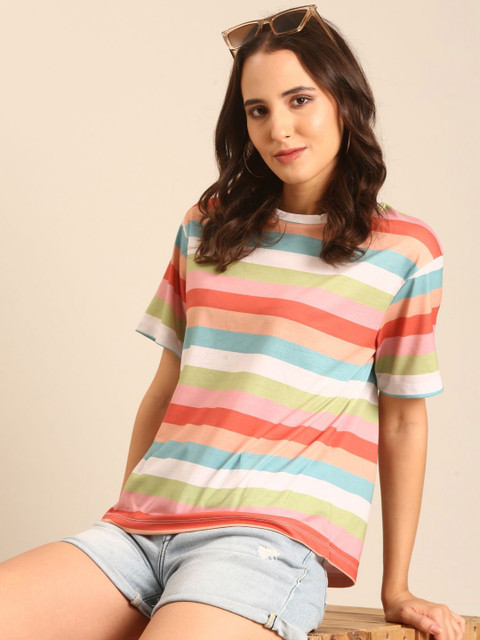MARCA Disati Striped Round Neck T-shirt