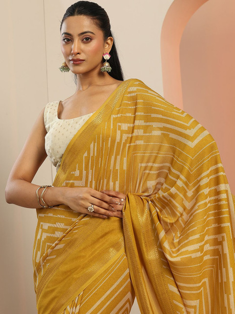 Libas Geometric Printed Pure Georgette Saree