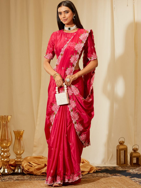 kasee Floral Embroidered Saree