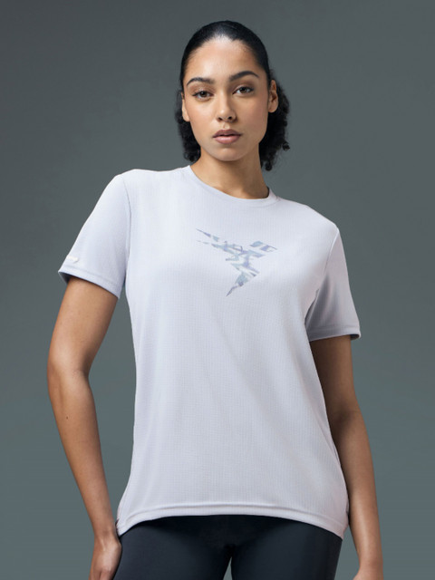 Technosport SS25 Brand Logo Printed Round Neck Antimicrobial T-Shirt