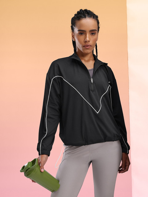 HRX by Hrithik Roshan Contrast Piping Running Jacket