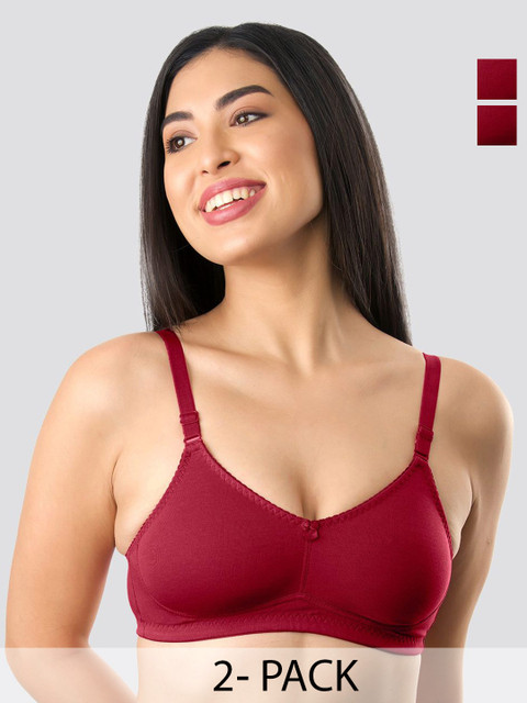 Kalyani Emma Pack of 2 Double Layered Seamless Cups Full Coverage Cotton Everyday Bra