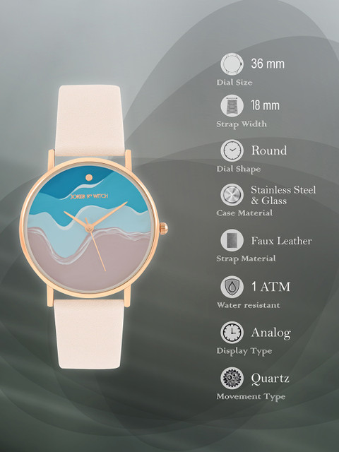 JOKER & WITCH Women Blue Printed Synthetic Straps Analogue Watch AMWW604 - Image 6