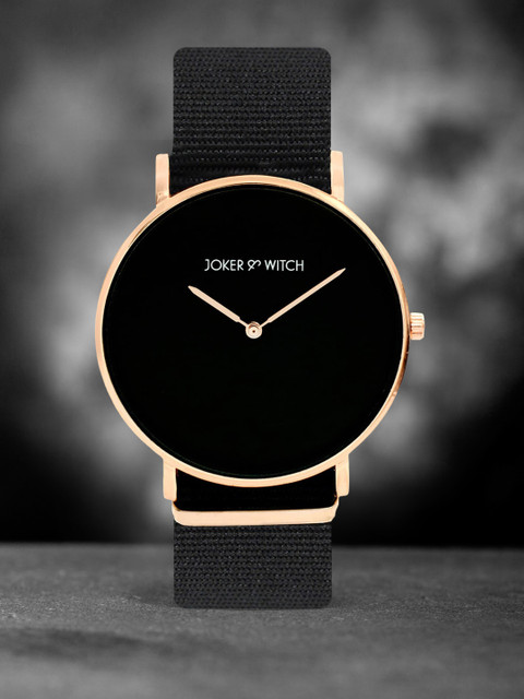 JOKER & WITCH Unisex Black Analogue Watch