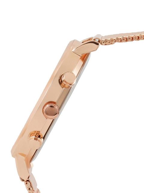 JOKER & WITCH Women Rose Gold-Toned Dial & Rose Gold Bracelet Style Watch AMWW622 - Image 3