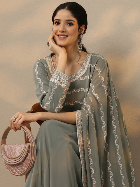 Libas Embroidered Top & Palazzos Ethnic Co-Ords