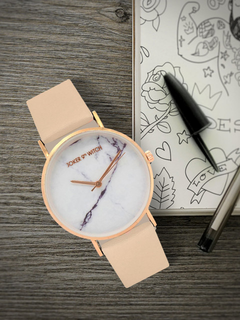 JOKER & WITCH Women White & Cream-Coloured Analogue Watch AMWW412