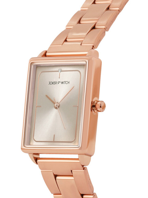 JOKER & WITCH Women Gunmetal & Rose Gold Bracelet Style Straps Analogue Watch AMWW533 - Image 2