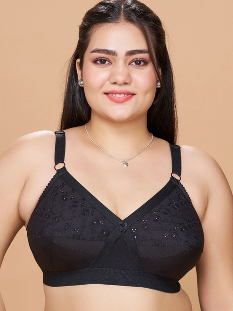 Sztori Floral Self Design Full Coverage Non-Wired Non Padded Everyday Bra