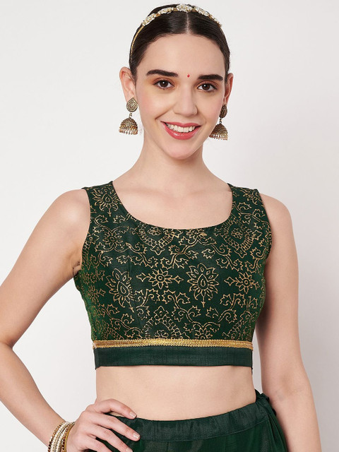 studio rasa Ethnic Printed Round Neck Sleeveless Back Tie Opaque Top