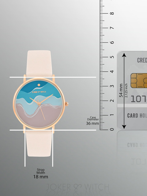 JOKER & WITCH Women Blue Printed Synthetic Straps Analogue Watch AMWW604 - Image 7