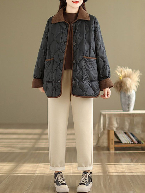 HERE&NOW Women Black Quilted Jacket