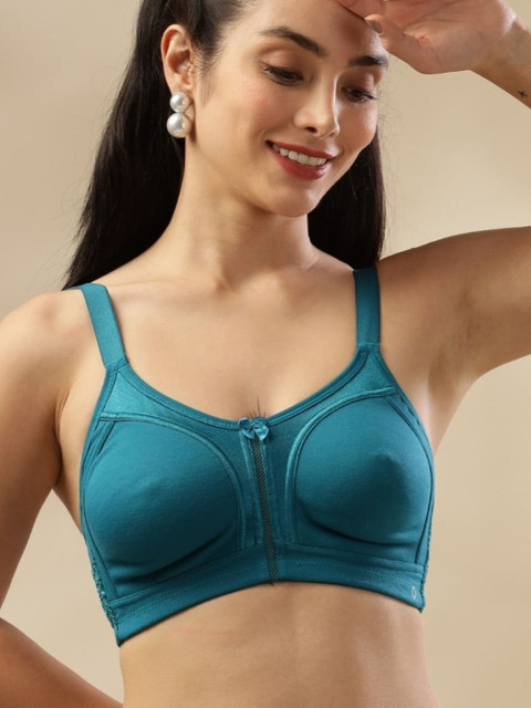 Dollar Missy Blue Cotton Non-Wired Non Padded Everyday Bra