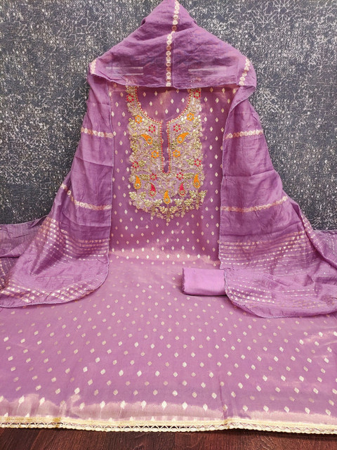 KALINI Simmer Buti With Embroidered Unstitched Dress Material