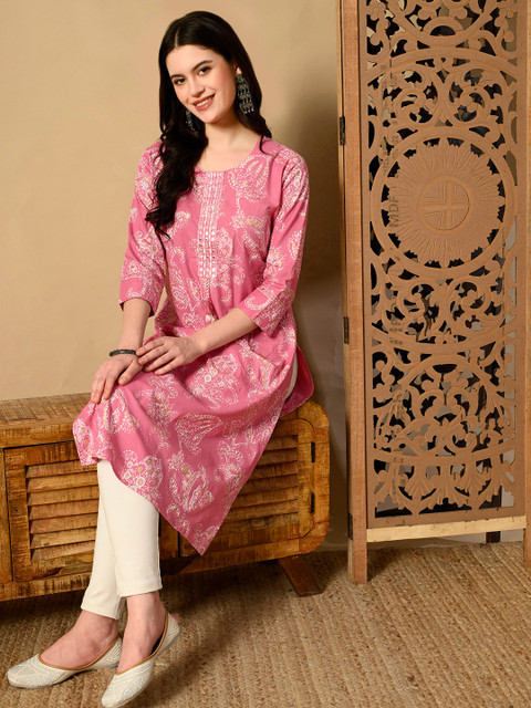 Anouk Rustic Women Floral Embroidered Kurta