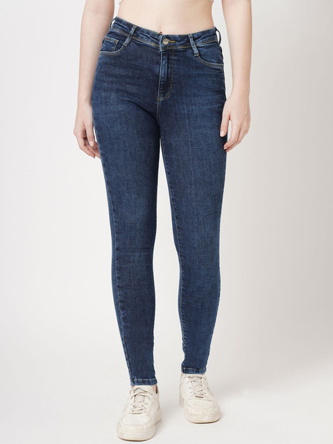 Kraus Jeans Women Skinny Fit High-Rise Light Fade Jeans