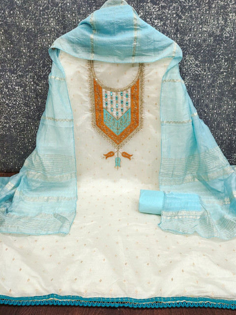 KALINI Women Embroidered Unstitched Dress Material