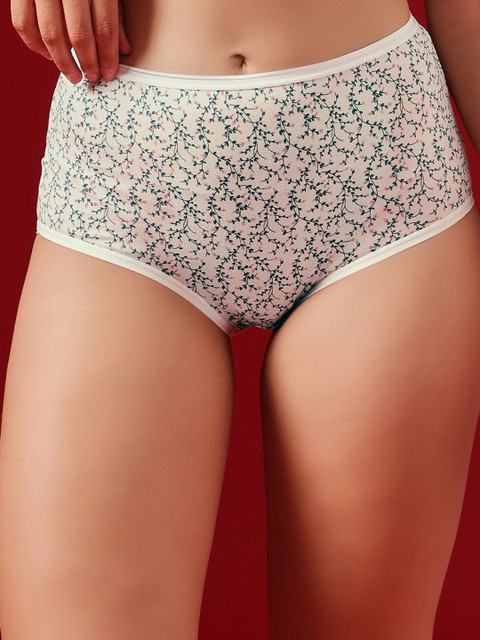 Clovia Printed Floral Printed High-Rise Hipster Brief