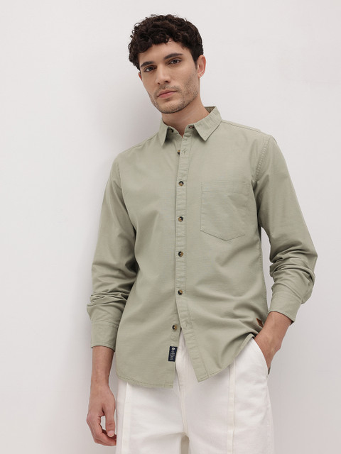 The Roadster Life Co. Spread Collar Pure Cotton Shirt