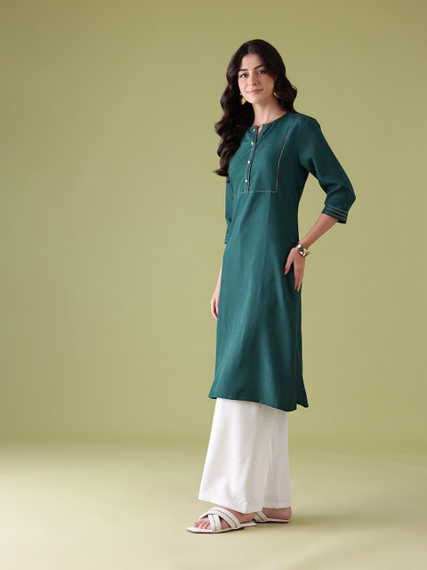 Anouk Thread Work Detail Kurta - Image 4