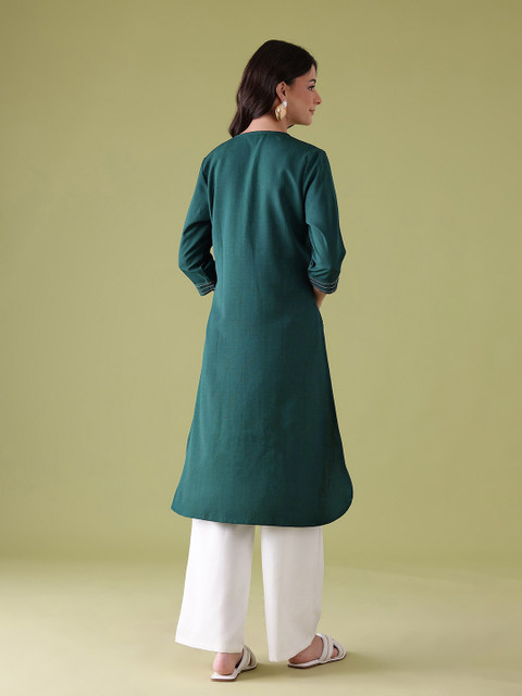 Anouk Thread Work Detail Kurta - Image 5