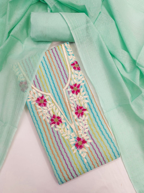 KALINI Embroidered Unstitched Dress Material - Image 3